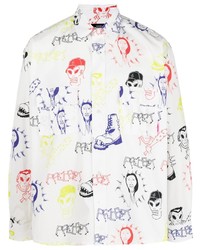 PACCBET Graphic Print Cotton Shirt