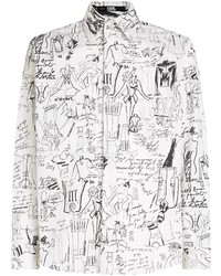 Karl Lagerfeld Graphic Print Organic Cotton Shirt