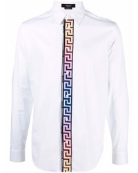 Versace Greca Accent Long Sleeve Shirt