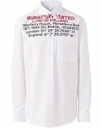 Burberry Location Print Cotton Shirt