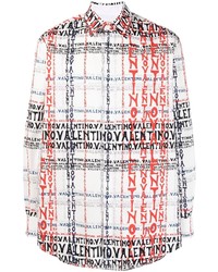 Valentino Logo Check Print Shirt