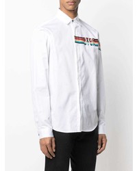 Just Cavalli Logo Print Button Up Shirt