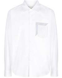 Feng Chen Wang Logo Print Cotton Blend Shirt