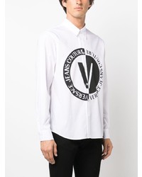 VERSACE JEANS COUTURE Logo Print Cotton Shirt