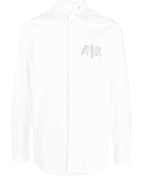 Armani Exchange Logo Print Cotton Shirt
