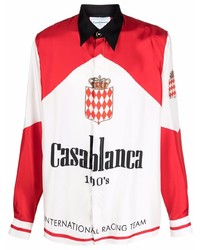 Casablanca Logo Print Long Sleeve Shirt