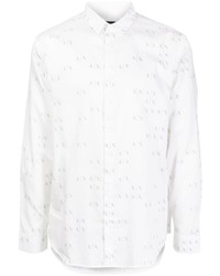 Armani Exchange Logo Print Long Sleeve Shirt