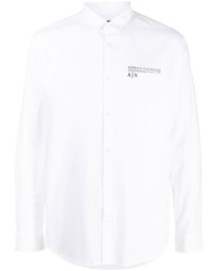 Armani Exchange Logo Print Long Sleeve Shirt