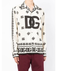 Dolce & Gabbana Logo Print Long Sleeved Shirt