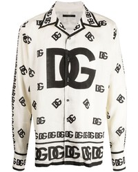 Dolce & Gabbana Logo Print Long Sleeved Shirt