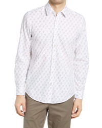 BOSS Lukas Regular Fit Geo Print Button Up Shirt