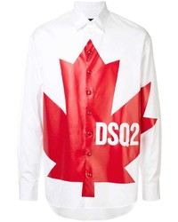 DSQUARED2 Maple Leaf Print Shirt