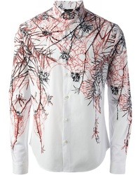 McQ by Alexander McQueen Web And Rose Print Shirt