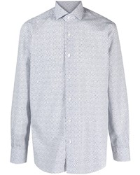 Barba Micro Pattern Cotton Shirt