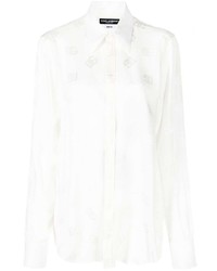 Dolce & Gabbana Monogram Print Long Sleeve Shirt