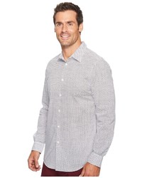 Perry Ellis Multicolor Mini Dot Print Shirt Long Sleeve Button Up