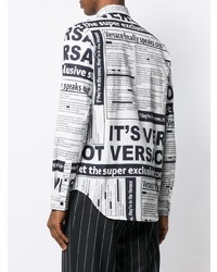 Versace Newspaper Print Shirt