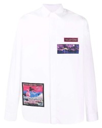 Valentino Patch Detail Button Up Shirt