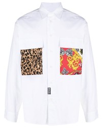 VERSACE JEANS COUTURE Patch Embellished Poplin Shirt