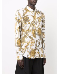 VERSACE JEANS COUTURE Regalia Baroque Print Long Sleeve Shirt