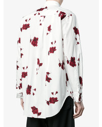 Bed J.W. Ford Rose Print Button Down Shirt