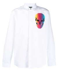 Just Cavalli Skull Print Cotton Shirt