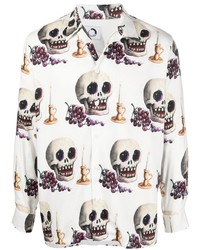 Endless Joy Skull Print Long Sleeve Shirt