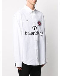 Balenciaga Soccer Print Buttoned Shirt