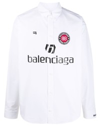 Balenciaga Soccer Print Buttoned Shirt
