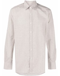 Canali Spot Print Long Sleeved Shirt