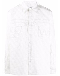 Georges Wendell Straight Point Collar Cotton Shirt