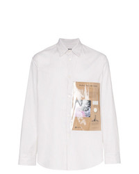 Raf Simons Striped Plastic Pocket Shirt