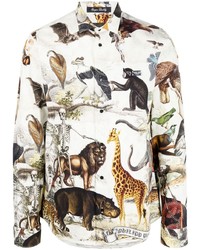 Philipp Plein Sugar Daddy Wildlife Print Shirt