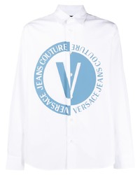 VERSACE JEANS COUTURE V Emblem Logo Print Shirt