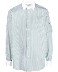 Winnie NY Vertical Stripe Print Cotton Shirt