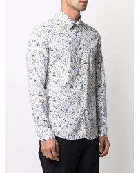 Manuel Ritz Washed Graphic Print Slim Fit Shirt