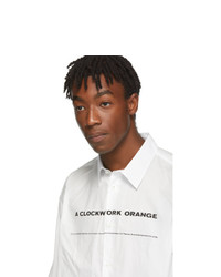 Undercover White A Orange Print Shirt