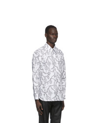 Givenchy White And Grey Printed Shirt