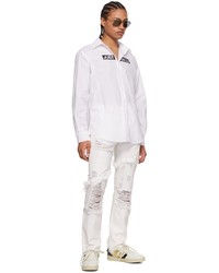 Just Cavalli White Cotton Shirt