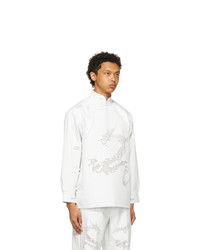Xander Zhou White Dragon Shirt