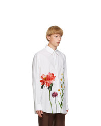 Valentino White Inez And Vinoodh Edition Poplin Floral Shirt