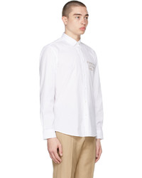 Burberry White Logo Appliqu Shirt