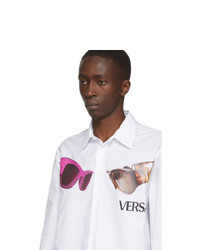 Versace White Logo Sunglasses Shirt