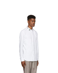 Gucci White Multi Graphic Collar Shirt