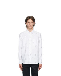 Thom Browne White Oxford Multi Ball Print Shirt