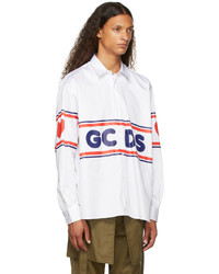 Gcds White Poplin Logo Shirt
