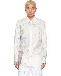 Alexander McQueen White William Blake Dante Print Shirt