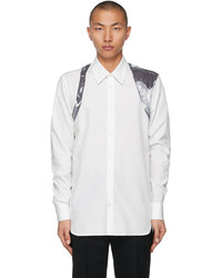 Alexander McQueen White X Ray Printed Harness Shirt