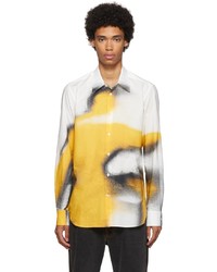 Alexander McQueen White Yellow Silhouette Shirt