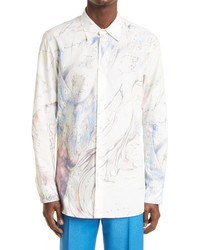 Alexander McQueen William Blake Dante Print Button Up Shirt In Mix Colors At Nordstrom